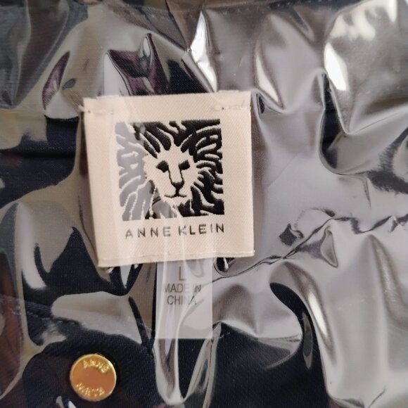 Navy Blue Blouse Anne Klein Size Large - Picture 9 of 10